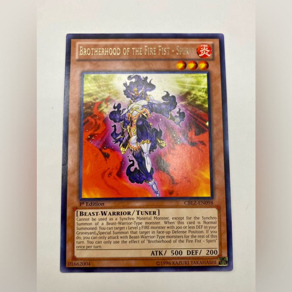 YU-GI-OH! Brotherhood of the Fire Fist - Spirit Card; 1st Edition; CBLZ-EN098.